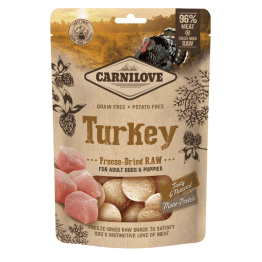 Carnilove Dog Treats: True Fresh Freeze Dried Turkey 60g