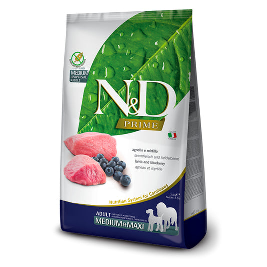 Natural & Delicious Dog Food: Prime Adult Medium/ Large Lamb & Blueberry 2.5kg