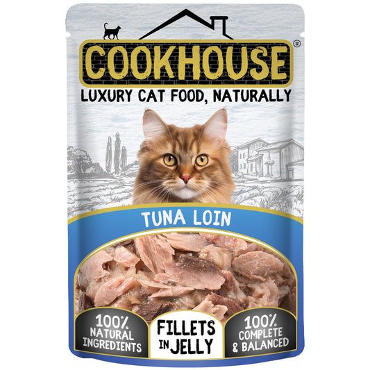 Cookhouse Wet Cat Food: Pouch Tuna Fillets In Jelly 70g
