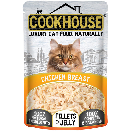 Cookhouse Wet Cat Food: Pouch Chicken Fillets In Jelly 70g