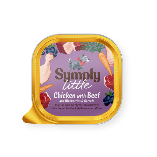 Symply Wet Dog Food: Little Chicken with Beef 100g