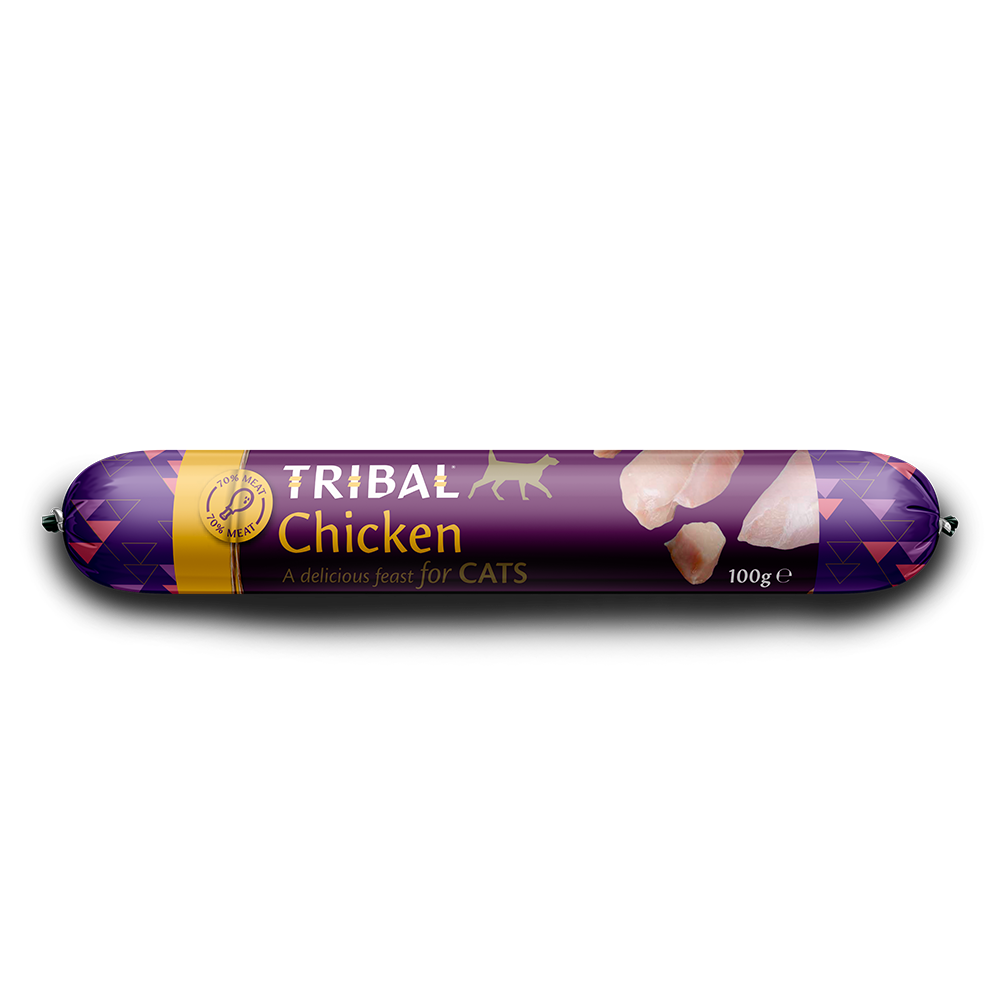 Tribal Cat Food: 70% Gourmet Chicken Sausage 100g