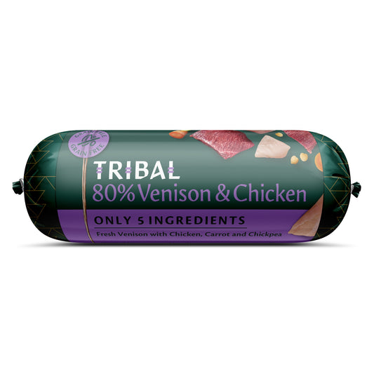 Tribal Wet Dog Food: 80% Chicken & Venison Sausage