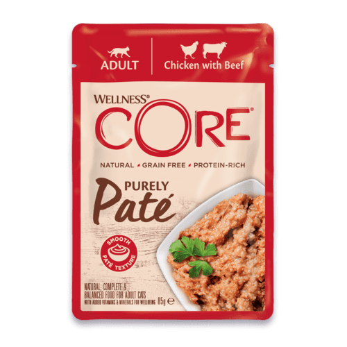 Wellness CORE Wet Cat Food: Purely Paté Adult Chicken with Beef 85g