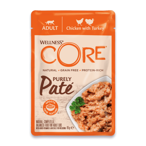 Wellness CORE Wet Cat Food: Purely Paté Adult Chicken with Turkey 85g