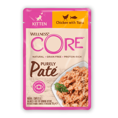 Wellness CORE Wet Cat Food: Purely Paté Kitten Chicken with Tuna 85g